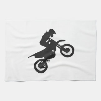 Motocross driver - Choose background color Tea Towel