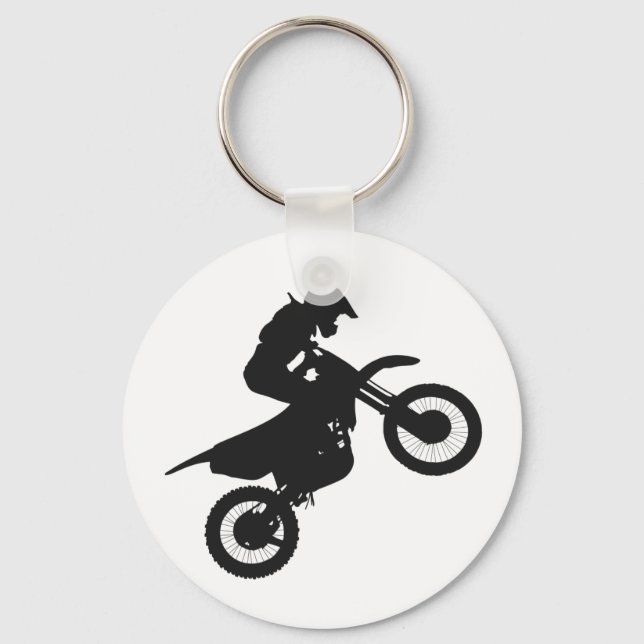 Motocross driver - Choose background colour Key Ring (Front)