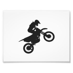 Motocross driver - Choose background colour Photo Print