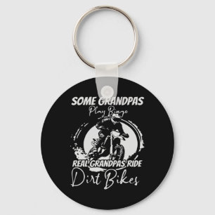 Motocross Enduro Biker Grandpa Racing Dirt Bike Ri Key Ring