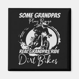 Motocross Enduro Biker Grandpa Racing Dirt Bike Ri Magnet