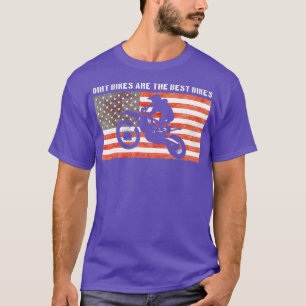 Motocross Enduro Dirt Bike Riders American Flag T-Shirt
