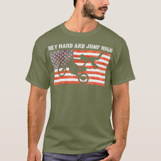 Motocross Enduro Dirt Bike Riders American Flag T-Shirt