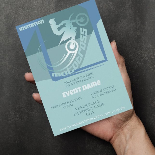 Motocross event celebration birthday Invitation (Creator Uploaded)