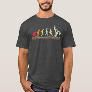 Motocross Evolution Of Man In Retro Look T-Shirt