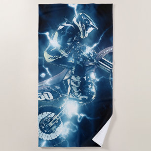 Motocross extreme sport beach towel