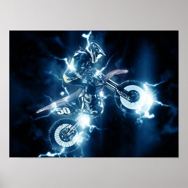 Motocross extreme sport poster (Front)