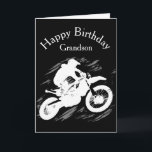 Motocross Grandson Birthday Sport Motorcycle Race Card<br><div class="desc">Motocross Competitive Sport Motorcycle Racing  Birthday  Grandson</div>