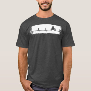 Motocross Heartbeat   Enduro Bike Motorrad T-Shirt