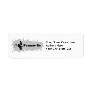 Motocross is a Way of Life Return Address Label
