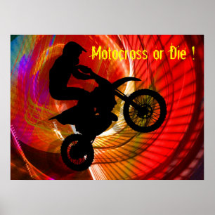 Motocross Light Streaks in a Windtunnel Poster