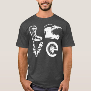 Motocross LOVE Enduro Dirt Bike Motorcycle MX T-Shirt