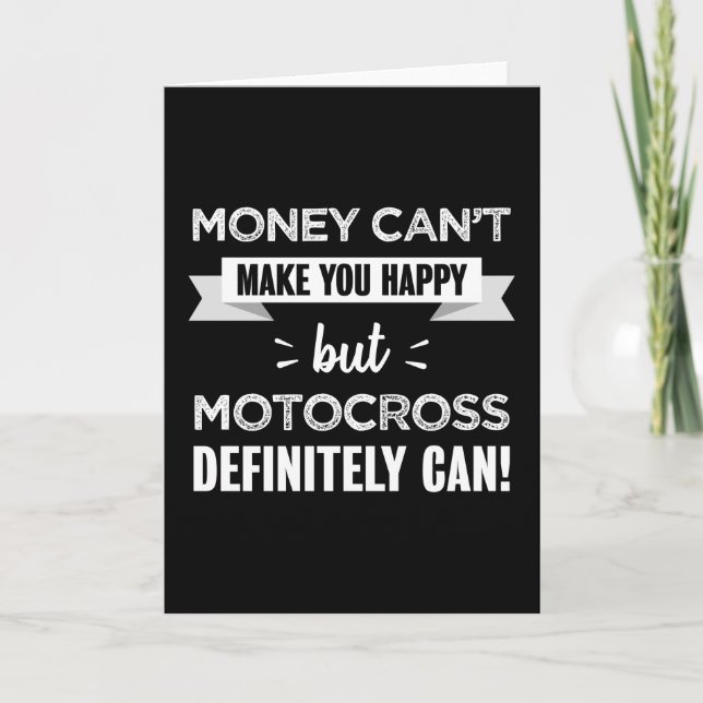 Motocross makes you happy Funny Gift Card (Front)