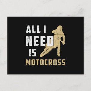 Motocross Motorcycle Bike Biker Dirt Funny Gift Postcard