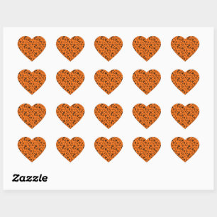 Motocross Motorcycle Helmet Racing Skull Orange Heart Sticker