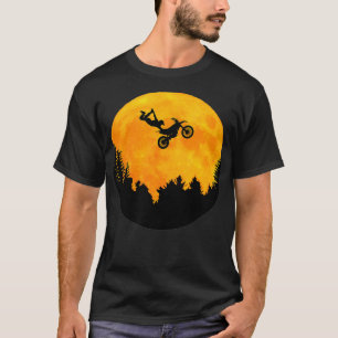 Motocross motorcycle with moon dirt bike racing T-Shirt