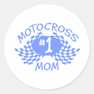 Motocross Mum Classic Round Sticker