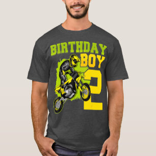Motocross MX 2nd Gift 2 Year Old Dirt Bike Party T-Shirt