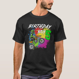Motocross MX 5Th Gift 5 Year Old Dirt Bike Birthda T-Shirt