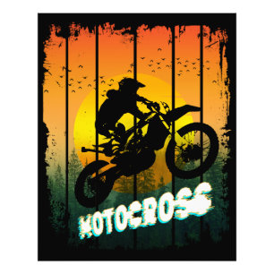 Motocross nature riding motorcycle sports rider photo print