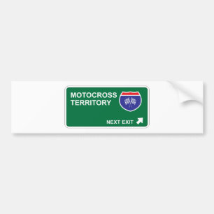 Motocross Next Exit Bumper Sticker