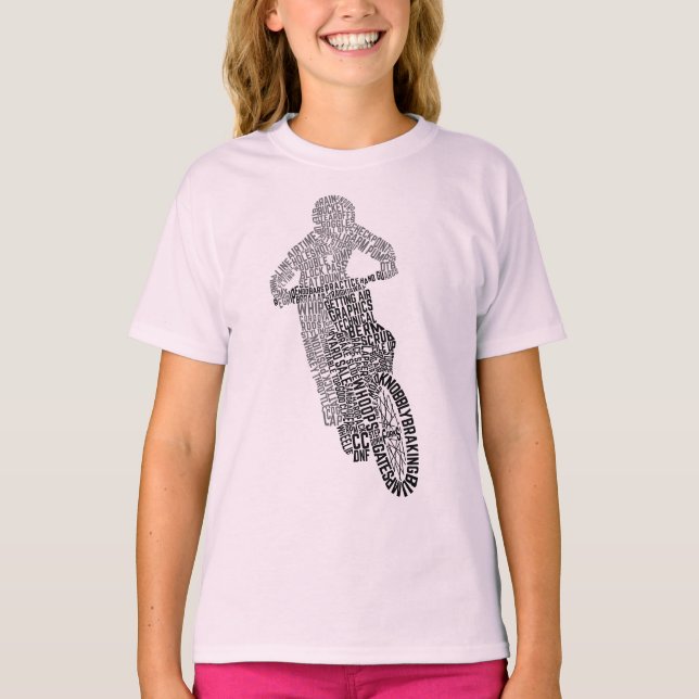 Motocross Off Road Trial Bike Word Art T-Shirt (Front)