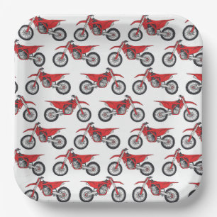 Motocross Paper Plates, Dirt Bike Racing Birthday Plate