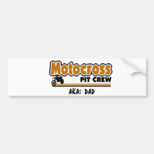 Motocross Pit Crew Bumper Sticker