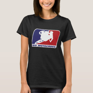 Motocross Pro Gift for Men Women Kids Blue & Red D T-Shirt
