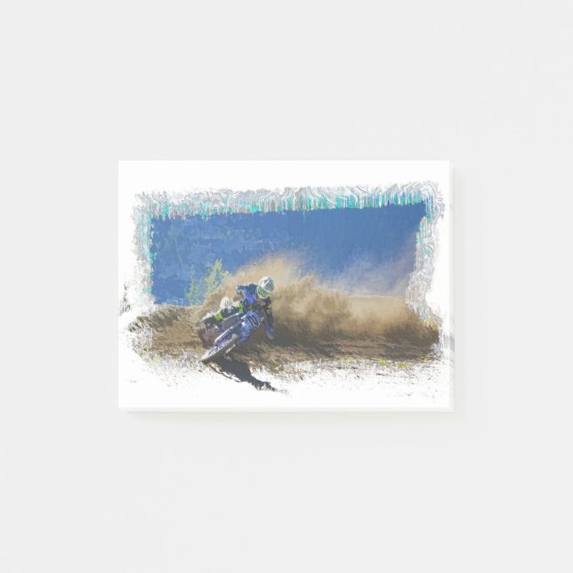 Motocross Racer Artwork Gifts Post-it Notes (Front)