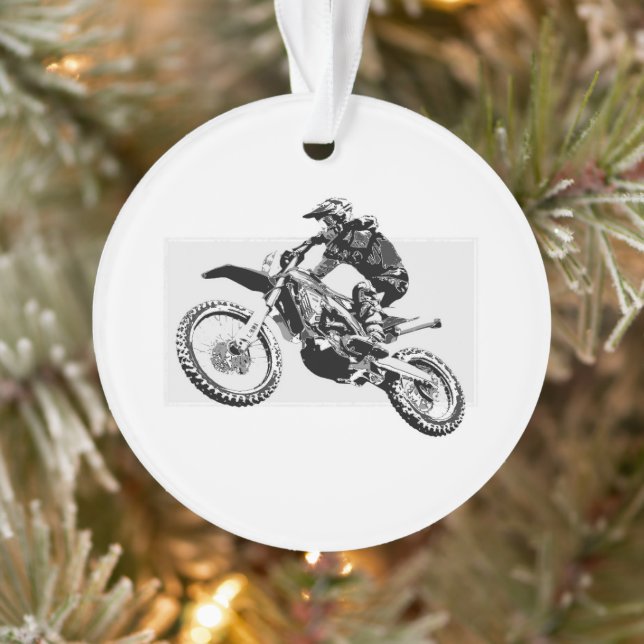 Motocross Racer Design  Ornament (Tree)