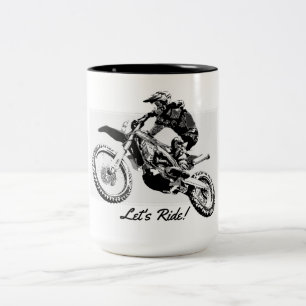 Motocross Racer Design   Two-Tone Coffee Mug