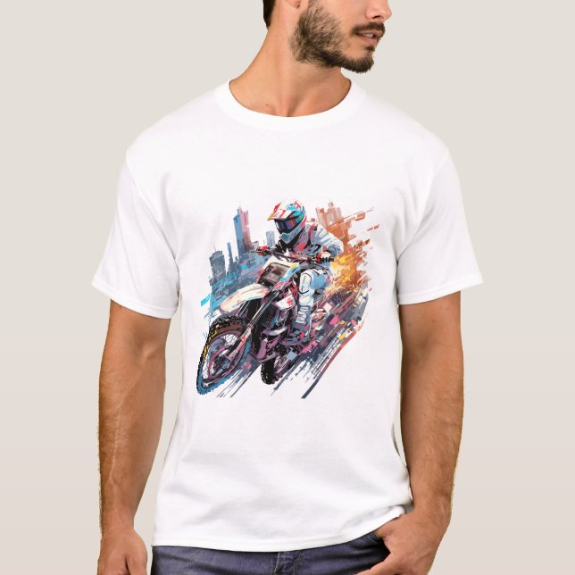 Motocross Racer Speed Competition Competition T-Shirt (Front)