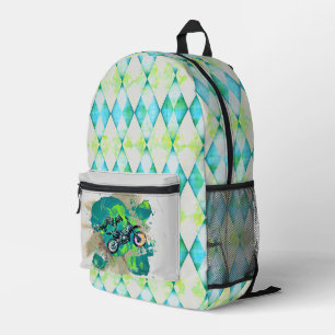 Motocross Racing Extreme Sports Printed Backpack