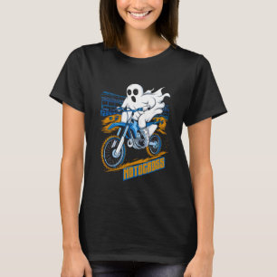 Motocross Racing Ghost Halloween Dirt Bike Racing  T-Shirt