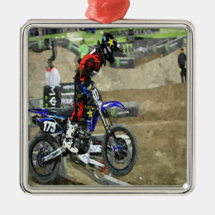 Motocross Racing Metal Tree Decoration