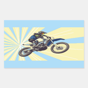 Motocross Rectangular Sticker