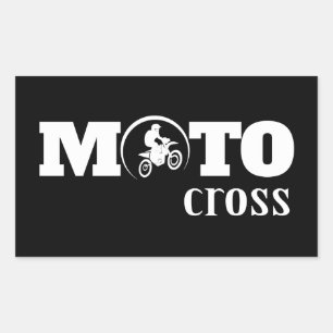 Motocross Rectangular Sticker