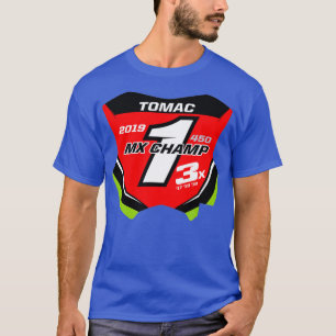 Motocross Red Number Plate Design T-Shirt