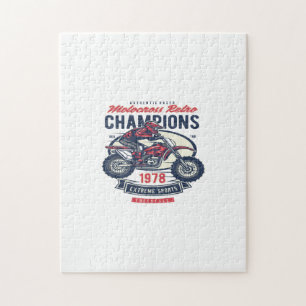 motocross retro champions jigsaw puzzle