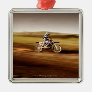 Motocross Rider 2 Metal Tree Decoration