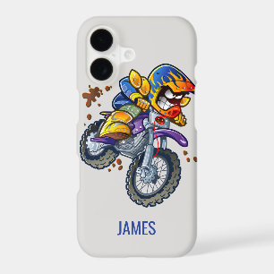 Motocross Rider Cartoon Personalised Name Sport