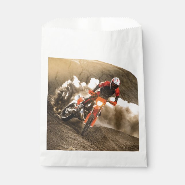 Motocross Rider Favour Bag (Front)