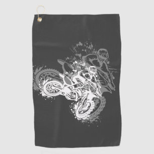 motocross rider golf towel