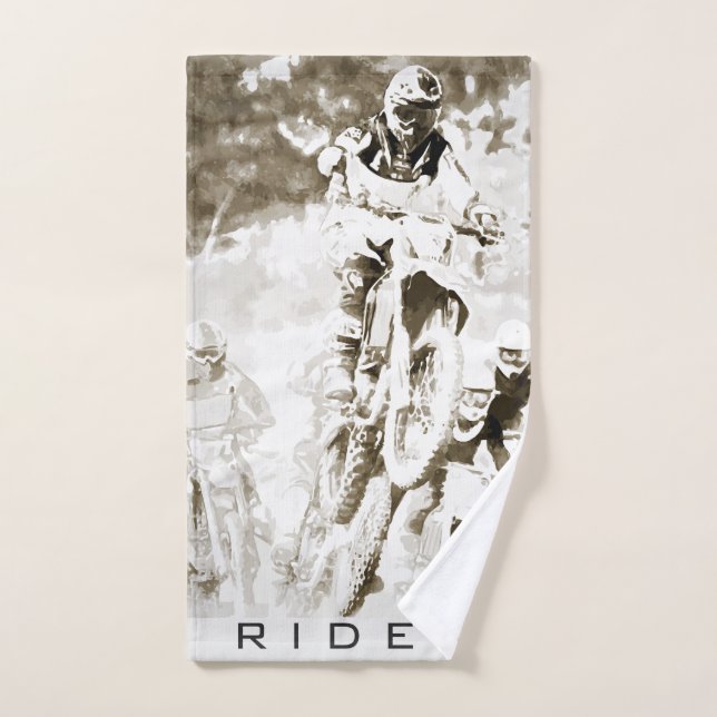 Motocross rider hand towel (Hand Towel)