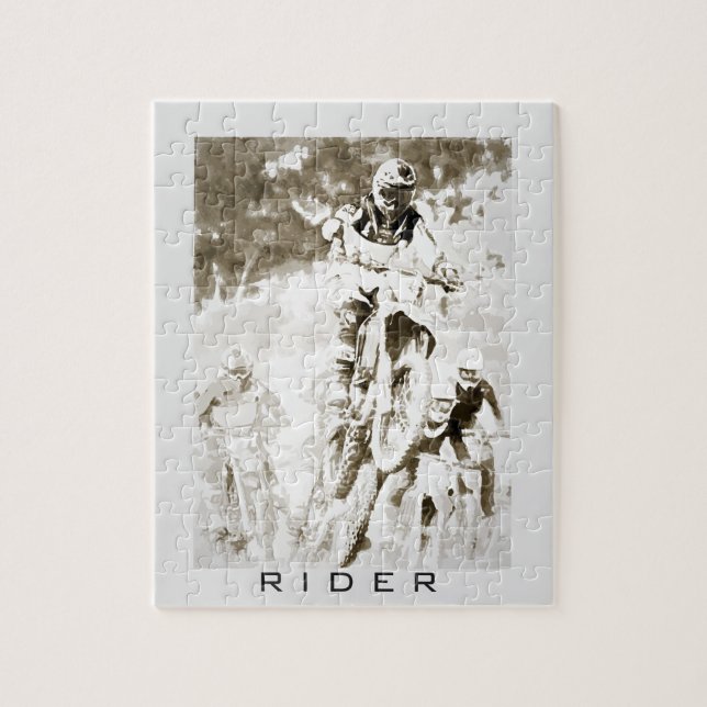 Motocross rider jigsaw puzzle (Vertical)