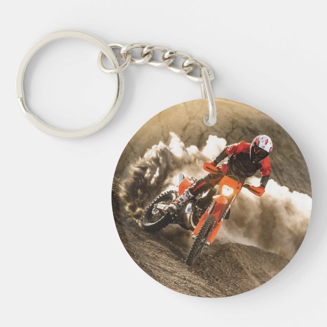 Motocross Rider Key Ring (Front)