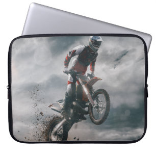 Motocross Rider Laptop Sleeve