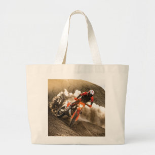 Motocross Rider Large Tote Bag