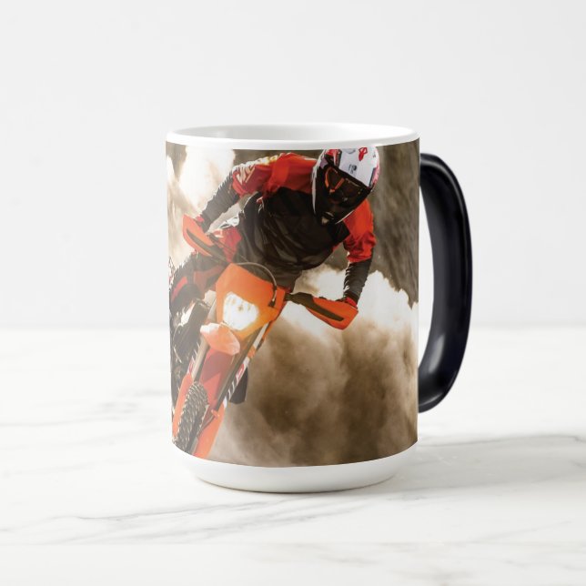 Motocross Rider Magic Mug (Front Right)